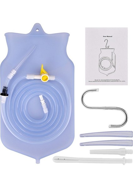 3x 2000ML Kabız Sli Flusher Kadın Hijyen Hijyen Lavman Torbası Setleri Kolon Temizleme Silikon Hortum Sağlık Temizleyici Kiti (Yurt Dışından) fiyatları