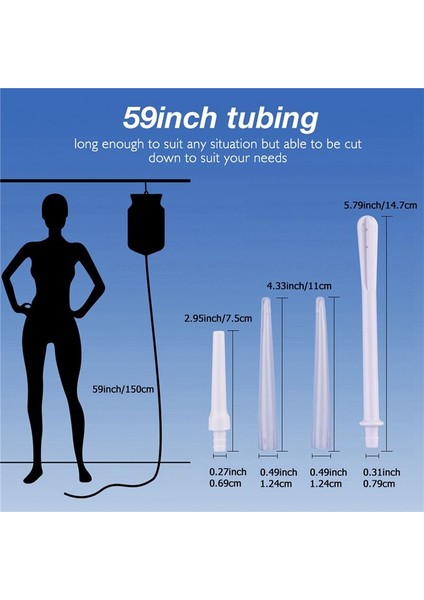 3x 2000ML Kabız Sli Flusher Kadın Hijyen Hijyen Lavman Torbası Setleri Kolon Temizleme Silikon Hortum Sağlık Temizleyici Kiti (Yurt Dışından) fırsatları