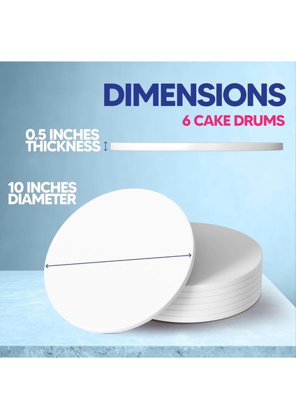 Kek Tahtaları 12 Inç Kek Davul Kek Tahtaları 12 Inç Yuvarlak - Viraj Dirençli Çok Katmanlı Kek Tabanı Ekranlar Için 5 Adet (Yurt Dışından) fiyatları
