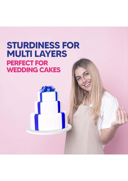 Kek Tahtaları 12 Inç Kek Davul Kek Tahtaları 12 Inç Yuvarlak - Viraj Dirençli Çok Katmanlı Kek Tabanı Ekranlar Için 5 Adet (Yurt Dışından) modelleri