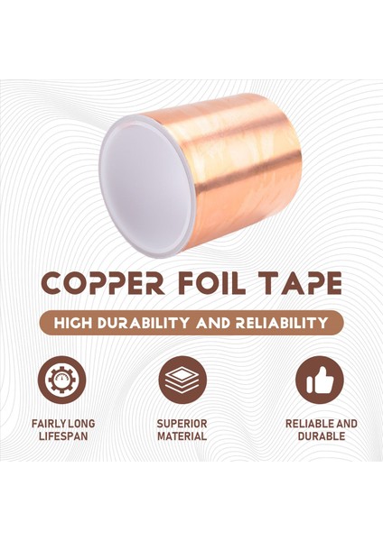 100MMX5M Saf Bakır Rulo Emi Iletken Gitar Koruyucu Şerit (Yurt Dışından) fırsatları