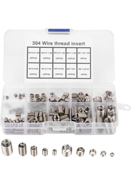 300PCS Iplik Onarım Ekleri M3 M4 M5 M6 M8 Paslanmaz Çelik Heli Ipliği Onarım Teli Iplik Ekleme Ürün Yelpazesi (Yurt Dışından) fiyatları