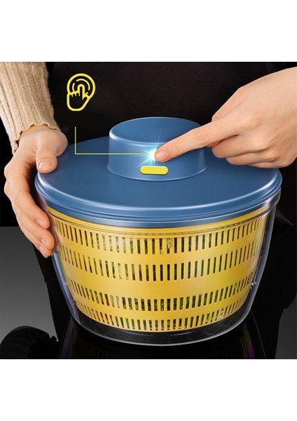 Elektrikli Kurutucu Salata Spinner Dehidrator Çok Fonksiyonlu Meyveler Drenaj Sepeti USB Charing Mutfak Tahliyesi (Yurt Dışından) fırsatları