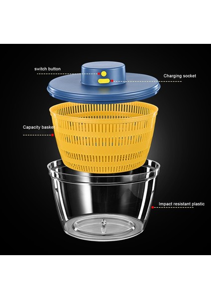 Elektrikli Kurutucu Salata Spinner Dehidrator Çok Fonksiyonlu Meyveler Drenaj Sepeti USB Charing Mutfak Tahliyesi (Yurt Dışından) indirimleri