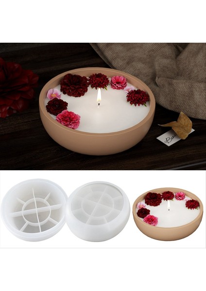 Yuvarlak Çimento Kase Flowerpot Kalıp Terrazzo Beton Kupa Gemi Silikon Kalıp Epoksi Reçine Kil Büyük Kase Depolama (Yurt Dışından) fiyatları