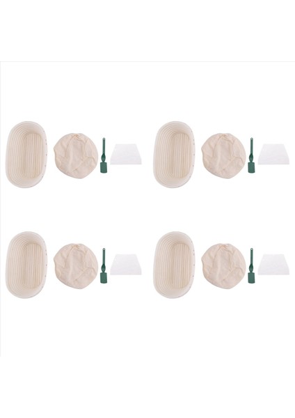 2x Oval Ekmek Prova Sepeti El Yapımı Banneton Ekmek Prova Sepet Brotform Ekmek Topal (9 6 x 6 x 3 Inç) (Yurt Dışından)