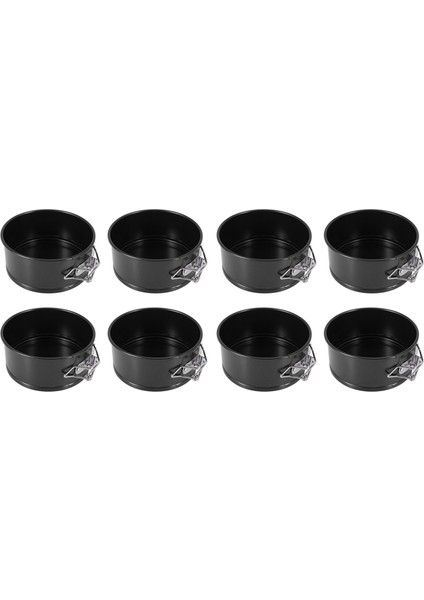 4 Inç Mini Yaylı Tava Seti - Mini Peynirli Kekler Pizzalar ve Quiches Için 8 Parça Küçük Yapışmaz Cheesecake Tavası (Yurt Dışından)