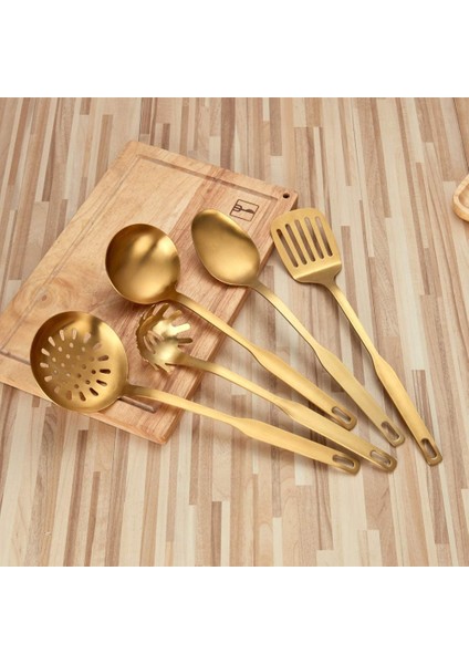 Paslanmaz Çelik Mutfak Eşyaları 10 Parçalı Pişirme Mala Seti Mutfak Alet Seti Altın (Yurt Dışından) indirimleri