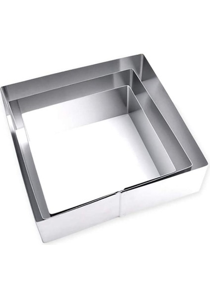 3 Kek Kalıp Seti Kare Mus Kalıp Paslanmaz Çelik Kek Halkası Yapışmaz Tatlı Halka Pasta Kalıp Pişirme Aracı (Yurt Dışından) fırsatları