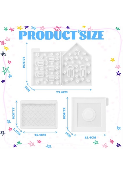 4pcs/set 3D Ev Silikon Kalıplar Reçine Beton Yıldız Ev Mum Tutucu Kalıp Ev Şekilli Dekorasyon Süsleri (Yurt Dışından) fiyatları