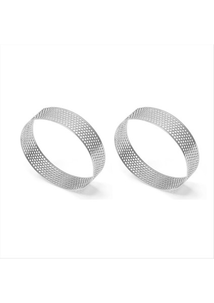 Paslanmaz Çelik Tart Kalıp Halkası Tartlet Kek Mustar Kalıplar Kurabiyeler Pasta Dairesi Kesici Turta Deli Pişirme Aracı 9cm (Yurt Dışından)