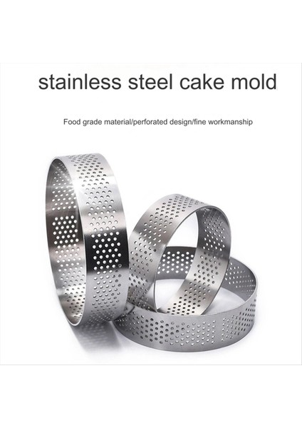 Paslanmaz Çelik Tart Kalıp Halkası Tartlet Kek Mustar Kalıplar Kurabiyeler Pasta Dairesi Kesici Turta Deli Pişirme Aracı 9cm (Yurt Dışından) fiyatları