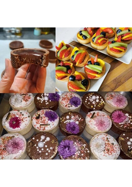 Paslanmaz Çelik Tart Kalıp Halkası Tartlet Kek Mustar Kalıplar Kurabiyeler Pasta Dairesi Kesici Turta Deli Pişirme Aracı 9cm (Yurt Dışından) indirimleri