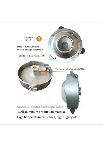 Şeker Header Candy Floss Pamuk Şeker Makinesi Kazan Şeker Outlet Cihaz Pamuk Şeker Maker 220V Için Döner Parçalar (Yurt Dışından) indirimleri