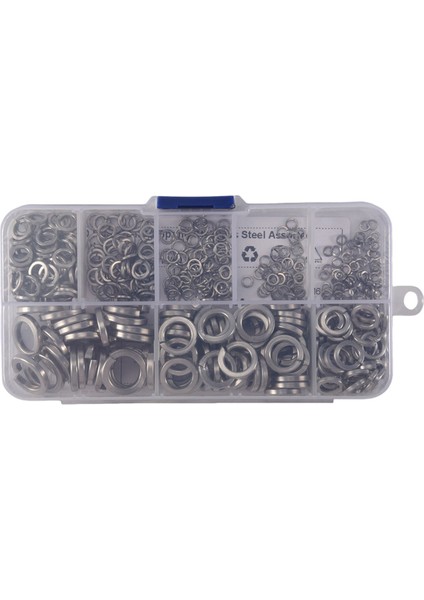 Yay Kilidi Yıkayıcı 304 Paslanmaz Çelik Yay Kilidi Yıkayıcı Çiftlik Seti (410-PC 8 Boyutlu) (Yurt Dışından)