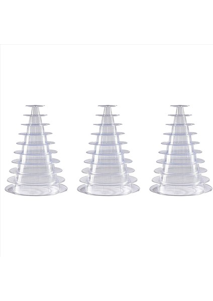 3x 10 Katmanlı Cupcake Tutucu Standı Yuvarlak Makaron Kulesi Stand Düğün Doğum Günü Partisi Dekoru Için Açık Kek Ekran Rafı (Yurt Dışından) fiyatları