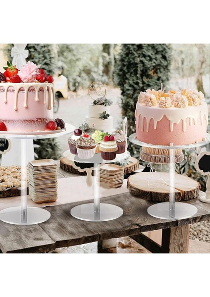 3pcs Tatlı Masa Yuvarlak Kek Için Açık Akrilik Kek Standı Cupcake Candy Ekran Parti Dekorasyon Düğünü (Yurt Dışından) indirimleri