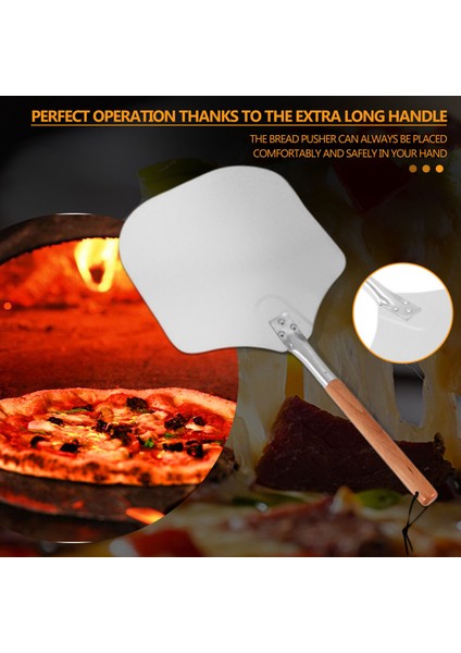 Square Pizza Peel Ahşap Saplı Alüminyum Pizza Itme Ekmek Itme Pizza Üssü - Pizza Kaldırıcı Ekmek Itme (Yurt Dışından) fırsatları