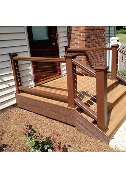 100 Pcs Paslanmaz Çelik Küpyelik Korkuluk Kablosu Gergin Dişli Saplamalı Saplama 1/8 Inç Kablo Tel Için Uç Takım (50 Paket) (Yurt Dışından) fırsatları