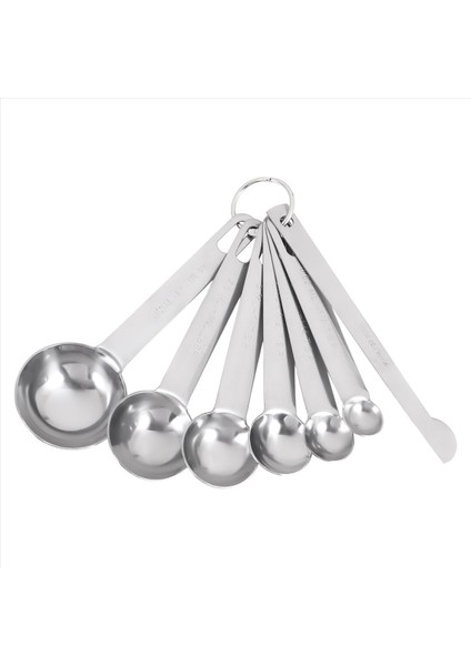 Paslanmaz Çelik Ölçüm Kaşları Cups Seti Küçük Çorba Kaşığı Çay Kaşığı Bonus Leveler ile Set 6 Kuru ve Sıvı Için (Yurt Dışından)