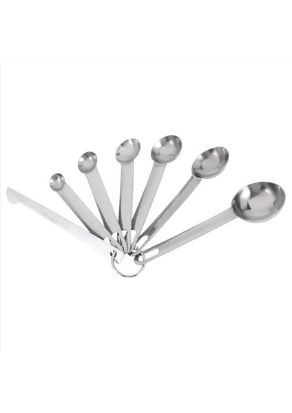 Paslanmaz Çelik Ölçüm Kaşları Cups Seti Küçük Çorba Kaşığı Çay Kaşığı Bonus Leveler ile Set 6 Kuru ve Sıvı Için (Yurt Dışından) modelleri