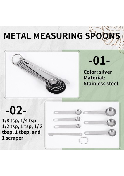 Paslanmaz Çelik Ölçüm Kaşları Cups Seti Küçük Çorba Kaşığı Çay Kaşığı Bonus Leveler ile Set 6 Kuru ve Sıvı Için (Yurt Dışından) indirimleri