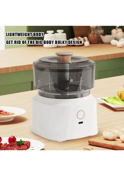 350ML Elektrikli Sarımsak Masher Kırıcı USB Şarj Basınç Bitkisel Kesici Çıkarılabilir Otomatik Mini Mutfak A (Yurt Dışından)