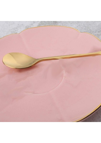 Kahve Karıştırma Kaşık Paslanmaz Çelik Yaratıcı Şube Şekil Yaratıcı Çatal Teşheri Tatlı Kaşık Altın (10 Adet) (Yurt Dışından) modelleri