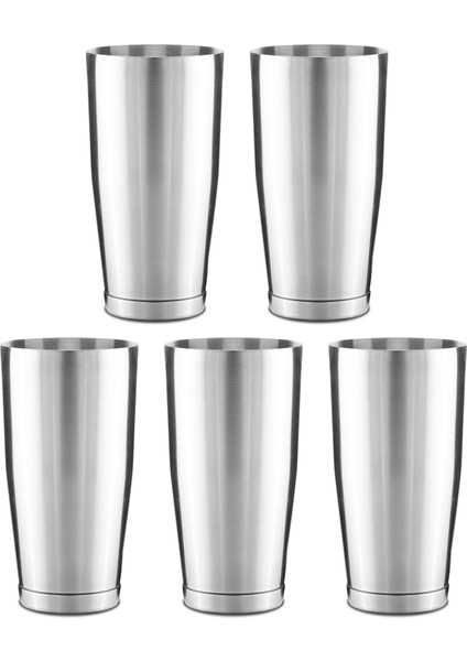 5x Premium Kokteyl Shaker Set Parçası Pro Boston Shaker Seti Zorluksiz Martini Içecek Çalkalayıcıdan Yapılmış (Yurt Dışından)