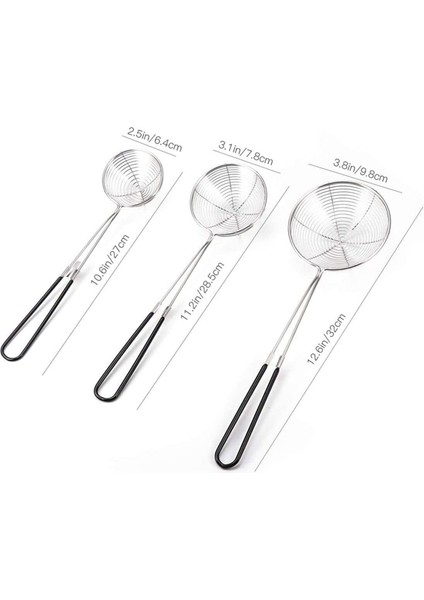 6 Parçalı Yuvarlak Sıcak Pot Sayacı Tutucu Çelik Asya Shabu-Shabu-Sabu Örümcek Sıyırma Kaşık Seti Örgü Kaşık Seti (Yurt Dışından) modelleri