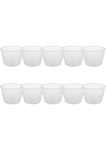 Plastik 120ML Elektrikli Ocak Pirinç Ölçüm Kupası 10 Adet Beyaz (Yurt Dışından)