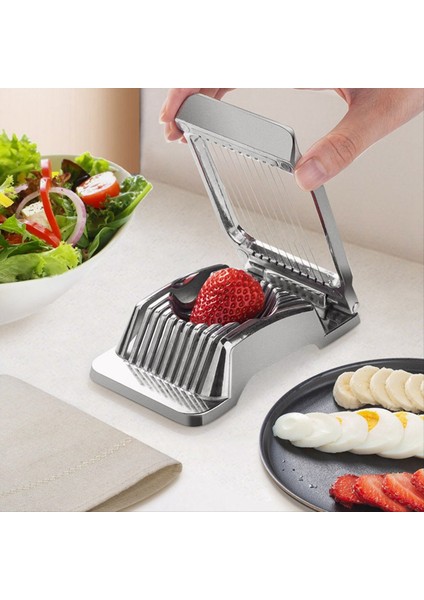 Mini Manuel Yumurta Dilimleyici Kesici Sert Haşlanmış Yumurta Dilimleyici Kesici Çok Amaçlı Alüminyum Alaşım Yumurta Jambon Kesici Mutfak Malzemeleri (Yurt Dışından) indirimleri