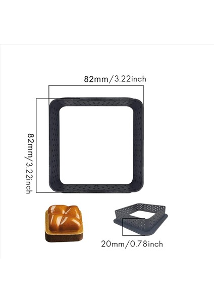 40 Adet Kare Tart Halkaları Isıya Dayanıklı Delikli Kek Köpüğü Yüzük Çubuk Olmayan Fırın Yazılımı Tart Mini Kek Kalıp Kek Halkaları (Yurt Dışından) fırsatları