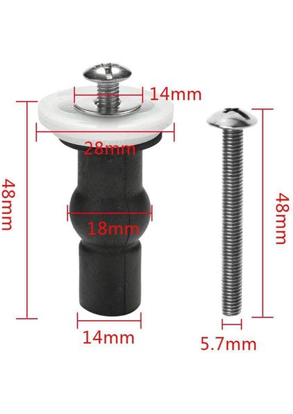 Tuvalet Koltuk Üst Düzeltme Vidaları Sabitleme 4 Çift Evrensel Genişleyen Kauçuk Vidalı Üst Somunlar Delik Menteşeler Bağlantı Parçaları 8pcs (Yurt Dışından) fırsatları