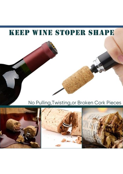 2 Adet Yükseltme Cep Hava Pompası Şarap Şişesi Açıcı Güvenlik Taşınabilir Hava Basınç Şarap Tirbuşon Paslanmaz Çelik (Yurt Dışından) modelleri