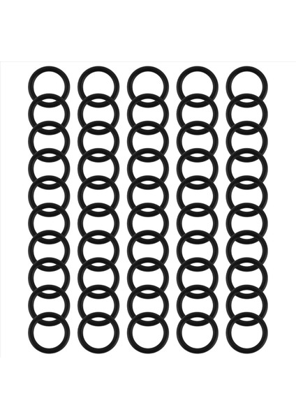 50 x Nitril Kauçuk O Halka Siyah 11 mm x 15 mm x 2 mm Yıkama Sızdırmazlık Torbaları Kauçuk Pedler (Yurt Dışından)
