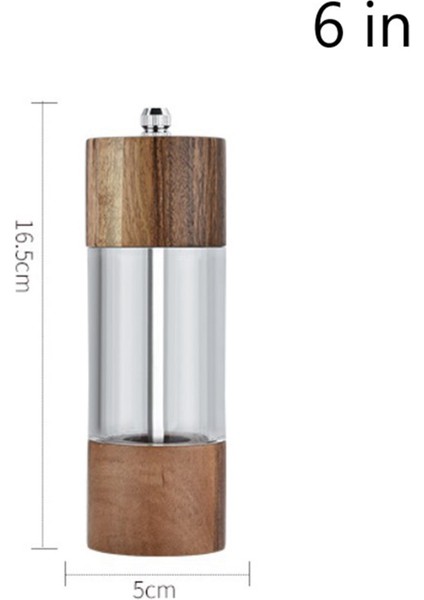 3x Biber Değirmeni Şeffaf Biber Değirmeni Tuz Taşlama Seramik Çekirdek Çok Amaçlı Baharat Şişe Cruet 6 Inç (Yurt Dışından) modelleri
