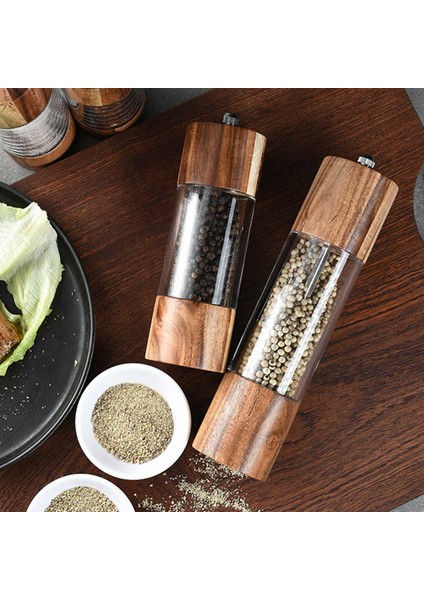 3x Biber Değirmeni Şeffaf Biber Değirmeni Tuz Taşlama Seramik Çekirdek Çok Amaçlı Baharat Şişe Cruet 6 Inç (Yurt Dışından) indirimleri