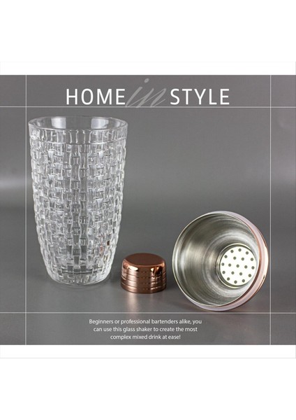 13 Oz Cam Kokteyl Çalkalayıcı Seti - Kokteyller Için Cam Çalkalayıcı Içecek Çalkalayıcılar Kokteyl ve Kokteyl Çalkalayıcılar Gül Altın (Yurt Dışından) fırsatları