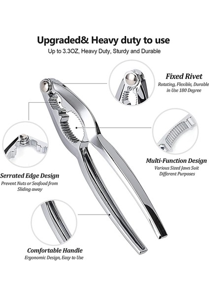 Yengeç Krakerleri ve Aletleri Istakoz - 2 Yengeç Bacak Krakeri ve 4 Yengeç Ayağı Çatalları Sağlam ve Dayanıklı ve Pustrof&#39 A ve Yeniden Kullanılabilir (Yurt Dışından) fırsatları