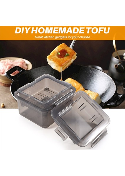 Dıy Plastik Tofu Pres Kalıp Ev Yapımı Tofu Kalıp Soya Fasulyesi Lor Tofu Kalıp Peynir Bezi Mutfak Yemek Gri (Yurt Dışından) fırsatları