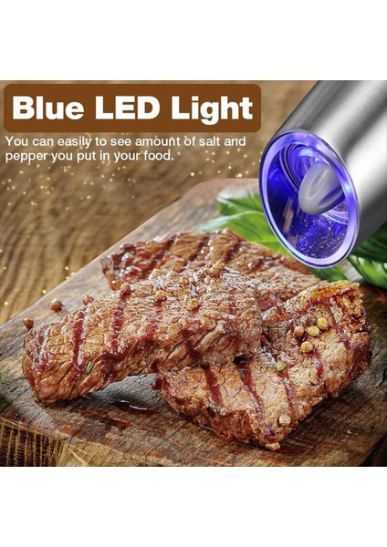 Yerçekimi Elektrik Tuzu ve Karabiber Öğütücü Seti Ayarlanabilir Kaba Değirmen Öğütücü Pille Çalışan Bir Elle Çalıştırıldı (Yurt Dışından) fırsatları