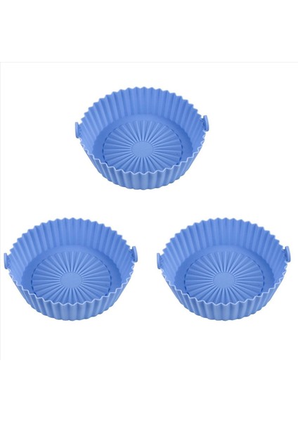 3x Hava Fritöz Silikon Pot Mat Kek Kalıpları Silikon Sepet Pişirme Tavası Mikrodalga Hava Fritözü Liner Aksesuarları A (Yurt Dışından)