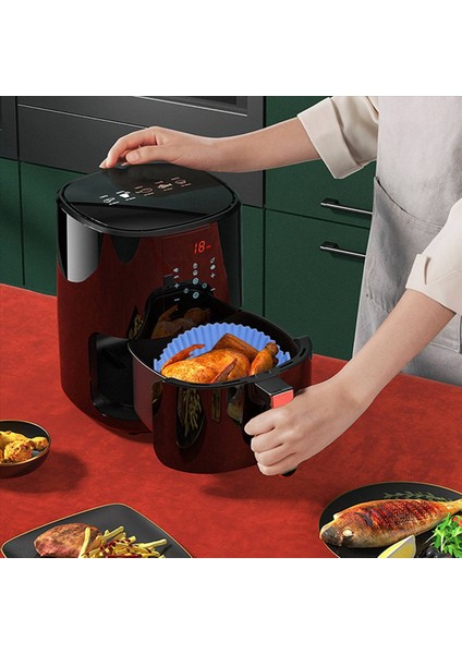 3x Hava Fritöz Silikon Pot Mat Kek Kalıpları Silikon Sepet Pişirme Tavası Mikrodalga Hava Fritözü Liner Aksesuarları A (Yurt Dışından) fiyatları