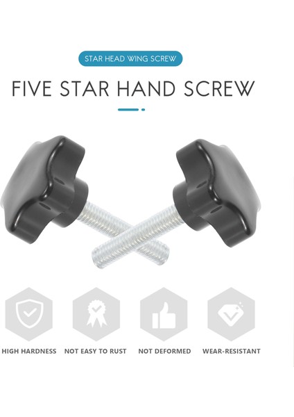 M8 x 40MM Vidalar Yıldız Kafa Kafası Vidalı Kelepçe Koyu Koyu Siyah (Yurt Dışından) fırsatları