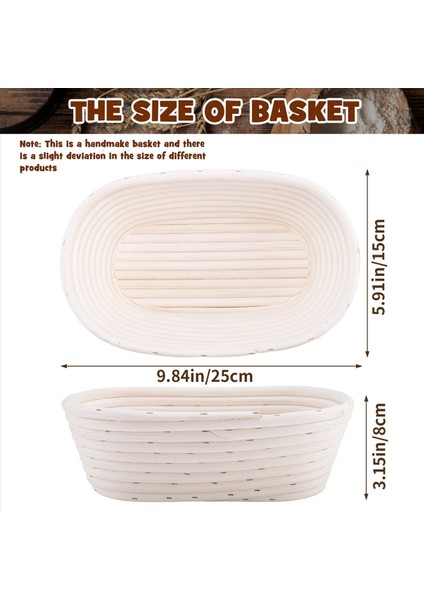 24X Oval Ekmek Prova Sepeti El Yapımı Banneton Ekmek Prova Sepeti Brotform Ekmek Topal Hamur Kazıyıcı (Yurt Dışından) fiyatları