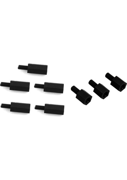 100PCS M3 12MM+6MM Naylon Aracılı Hex Stand-Off Sütun Anakart ve 100X Anakart Naylon Hex Standoft Dişli Ara M3 Iplik 6+6mm Siyah (Yurt Dışından) fiyatları