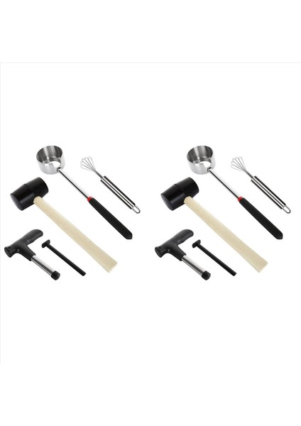 10 Paket Hindistancevizi Açıcı Alet Seti Genç Hindistancevizi Paslanmaz Çelik Hindistan Cevizi Açıcı Kiti Coco Jack Opener Kit (Yurt Dışından)