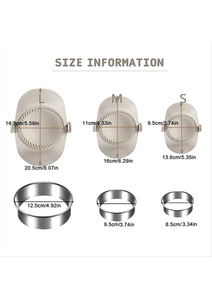 Hamurlu Maker Hamur Kesici ile Seti Empanadas Pres Kalıp Makinesi Pierogi Için Hamur Kalıp Seti ve Kesici (Kremsi-Beyaz) (Yurt Dışından) modelleri