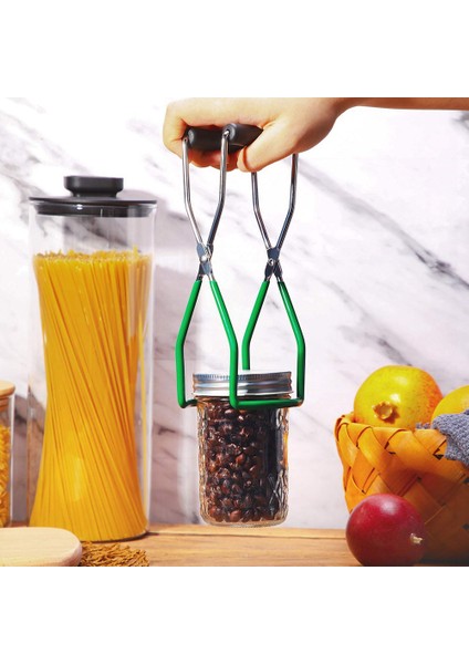 2x Canning Kit Kavanoz Kaldırıcı Geniş Ağız Konserleme Kavanozları Için Canning Huni Kapağı Ama Değnek Anti-Scald Mutfak Aletleri (3pcs Yeşil) (Yurt Dışından) modelleri